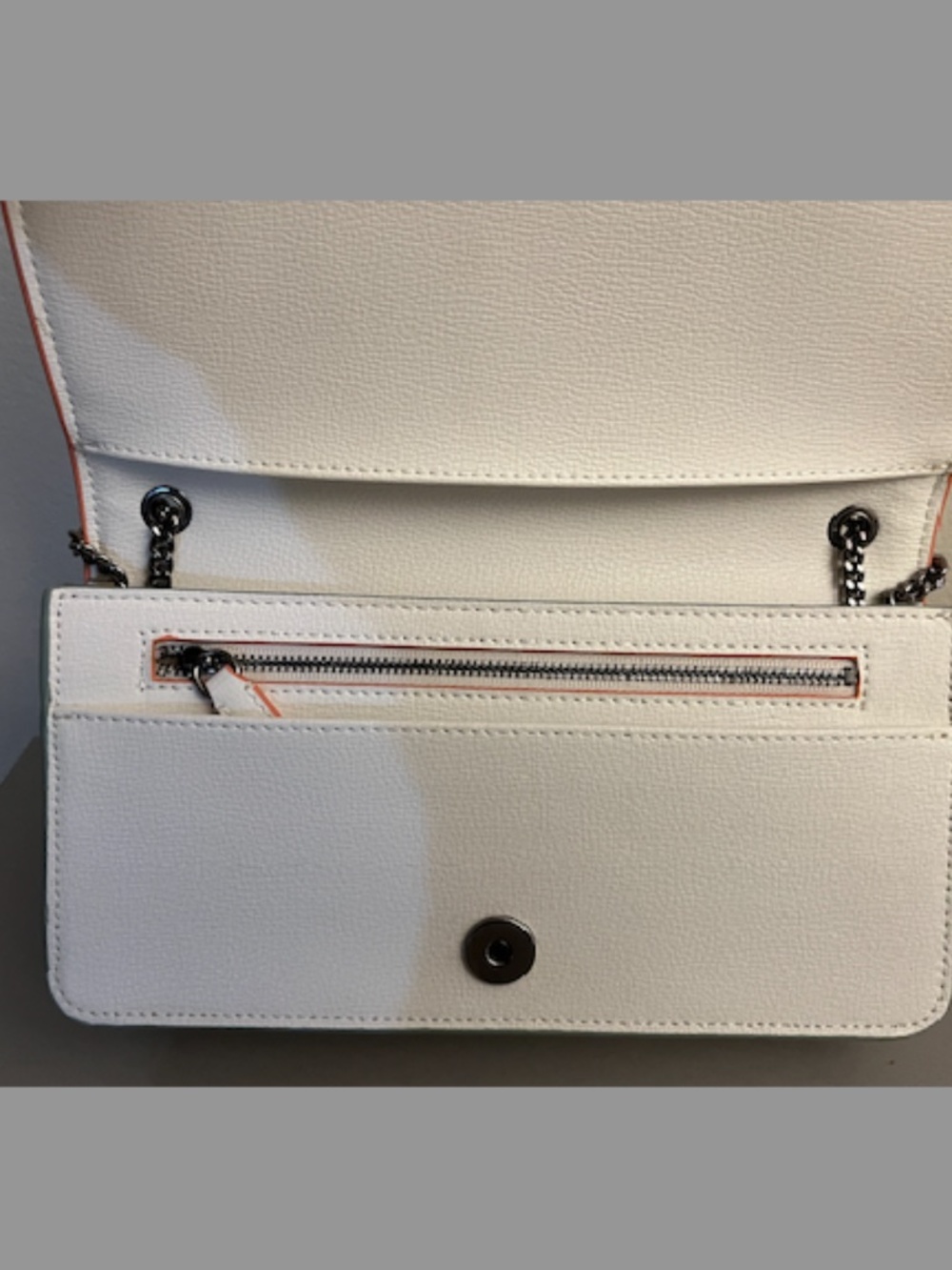 Karl Largerfeld Wallet on a chain shoulder Leather bag NEW - Picture 6 of 9